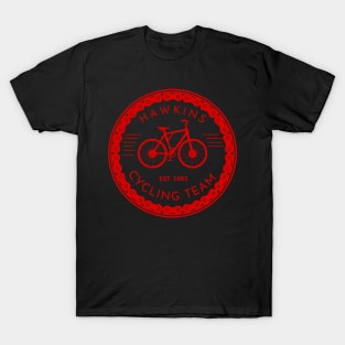 Hawkins Cycling Team III - Black - Funny T-Shirt